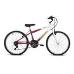 Ficha técnica e caractérísticas do produto Bicicleta Aro 24 Live Branco e Vermelho - Verden