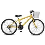 Ficha técnica e caractérísticas do produto Bicicleta Aro 24 Magie 21V Amarelo Kyklos