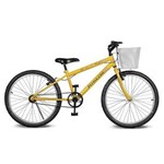 Ficha técnica e caractérísticas do produto Bicicleta Aro 24 Magie Sem Marchas Amarelo Kyklos - Amarelo