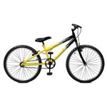 Ficha técnica e caractérísticas do produto Bicicleta Aro 24 Masculina Ciclone Amarelo com Preto Master Bike Sem Marchas