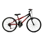 Ficha técnica e caractérísticas do produto Bicicleta Aro 24 Masculina Ciclone Plus 21 Marchas Vermelho com Preto - Master Bike