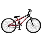Ficha técnica e caractérísticas do produto Bicicleta Aro 24 Masculina Ciclone Vermelho com Preto Master Bike Sem Marchas