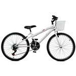 Ficha técnica e caractérísticas do produto Bicicleta Aro 24 Serena Plus 21 Marchas - Master Bike - Branco