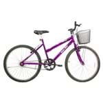 Ficha técnica e caractérísticas do produto Bicicleta Aro 26 Freios V-Break Quadro AÃ§o Rosy Free Violeta - Mega Bike - Roxo - Dafiti