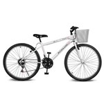 Ficha técnica e caractérísticas do produto Bicicleta Aro 26 Magie 21v Branca Kyklos - Branco