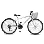 Ficha técnica e caractérísticas do produto Bicicleta Aro 26 Magie 21V Branca Kyklos