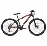 Ficha técnica e caractérísticas do produto Bicicleta Aro 29 Mountain Bike Venice 4.0 Mormaii Alumínio + Shimano + Suspensão Preto-laranja