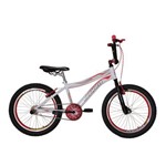 Ficha técnica e caractérísticas do produto Bicicleta Athor Aro 20 Max Cross Aluminio Masculino Branca com Kit Vermelho