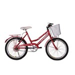 Ficha técnica e caractérísticas do produto Bicicleta Athor Aro 20 Nature Feminino com Cestão - Vermelha