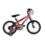 Bicicleta Athor Aro 16 Baby Girl Feminino com Cestinha Vermelha