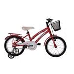 Ficha técnica e caractérísticas do produto Bicicleta Athor Aro 16 Bliss Feminino com Cestinha Vermelha