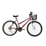 Bicicleta Athor Aro 26 Mtb 18/m Model Feminino C/ Cestão - Vermelha