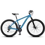 Ficha técnica e caractérísticas do produto Bicicleta Colli Mtb High Performance Azul Aro 29 Alum. Kit Shimano 21M Susp. Dianteira Freios a Disco