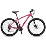 Ficha técnica e caractérísticas do produto Bicicleta Colli MTB High Performance Rosa Aro 29 Alum. Kit Shimano 21M Susp. Dianteira Freios a Disc
