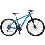Bicicleta Colli Quadro em Alumínio 21 Marchas Aro 29 Freio a Disco - Kit Shimano Azul