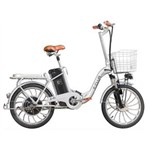 Bicicleta E-Club Life Aro 20 Elétrica (Não Dobra) Cor Cinza/Prata