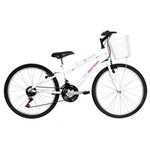Ficha técnica e caractérísticas do produto Bicicleta Fantasy 21 V Aro 24 Branco 21 Marchas - Mormaii - Branco - Feminino