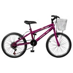 Ficha técnica e caractérísticas do produto Bicicleta Feminina 7 Marchas Aro 20 Violeta Serena Plus Master Bike