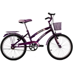 Ficha técnica e caractérísticas do produto Bicicleta Feminina Aro 20 com cestinha Susi Violeta