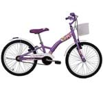 Ficha técnica e caractérísticas do produto Bicicleta Feminina Aro 20 Fashion com Cestinha Violeta