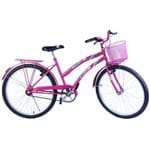 Bicicleta Feminina Aro 26 com Cestinha Susi Pink