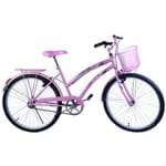 Ficha técnica e caractérísticas do produto Bicicleta Feminina Aro 26 com Cestinha Susi Rosa