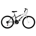 Ficha técnica e caractérísticas do produto Bicicleta Feminina Preta e Branca Aro 24 18 Marchas Pro Tork Ultra