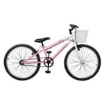 Ficha técnica e caractérísticas do produto Bicicleta Feminina Serena Aro 24 Master Bike - Rosa e Branco