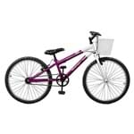 Ficha técnica e caractérísticas do produto Bicicleta Feminina Serena Aro 24 Master Bike - Violeta e Branco