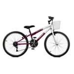 Ficha técnica e caractérísticas do produto Bicicleta Feminina Serena Plus 21V Aro 24 Master Bike - Violeta e Branco