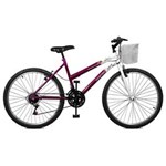 Ficha técnica e caractérísticas do produto Bicicleta Feminina Serena Quadro 26 Raios 36 Master Bike Violeta e Branco - Violeta e Branco
