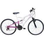 Ficha técnica e caractérísticas do produto Bicicleta Full FA240 18V Aro 26 Branco/Rosa - Mormaii