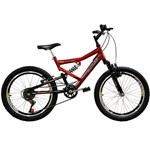 Ficha técnica e caractérísticas do produto Bicicleta Full FA240 6V Aro 20 Vermelha - Mormaii
