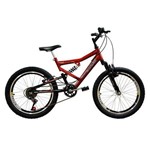 Ficha técnica e caractérísticas do produto Bicicleta Full FA240 6V Aro 20 Vermelho - Mormaii