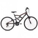 Bicicleta Full Suspension FA240 18V Aro 24 Preto Fosco 18 Marchas - Mormaii