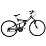 Ficha técnica e caractérísticas do produto Bicicleta Full Suspension Kanguru Aro 26 Preta Polimet
