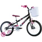 Ficha técnica e caractérísticas do produto Bicicleta Girl Raiada Aro 16 Preta/Pink Track Bikes