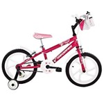 Bicicleta Houston Tina Aro 16 com Bolsa - Rosa Pink