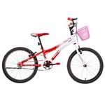 Ficha técnica e caractérísticas do produto Bicicleta Infantil Aro 20 Houston Nina - Branco / Vermelho