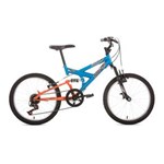 Ficha técnica e caractérísticas do produto Bicicleta Infantil Aro 20 Houston STG20 com Suspensão – Azul/Laranja Fosco
