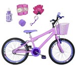 Ficha técnica e caractérísticas do produto Bicicleta Infantil Aro 20 + Kit Roda Aero + Acessórios + Kit Proteção
