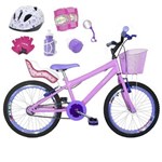 Ficha técnica e caractérísticas do produto Bicicleta Infantil Aro 20 + Kit Roda Aero + Cadeirinha Boneca Completa