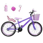 Ficha técnica e caractérísticas do produto Bicicleta Infantil Aro 20 + Kit Roda Aero + Cadeirinha