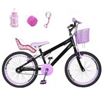 Ficha técnica e caractérísticas do produto Bicicleta Infantil Aro 20 + Kit Roda Aero+ Cadeirinha