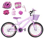 Ficha técnica e caractérísticas do produto Bicicleta Infantil Aro 20 + Kit Roda Aero + Capacete + Kit Proteção