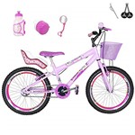Ficha técnica e caractérísticas do produto Bicicleta Infantil Aro 20 Rosa Bebê Kit E Roda Aero Pink Com Cadeirinha