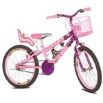 Ficha técnica e caractérísticas do produto Bicicleta Infantil Aro 20 Sport Bike Flowers com Cadeirinha de Boneca