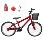 Ficha técnica e caractérísticas do produto Bicicleta Infantil Aro 20 Vermelha Promocional