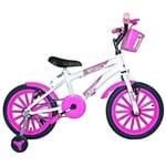 Ficha técnica e caractérísticas do produto Bicicleta Infantil Aro 16 Branca Kit Pink Promocional