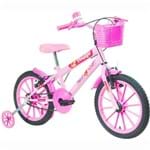 Ficha técnica e caractérísticas do produto Bicicleta Infantil Aro 16 Feminina Rosa - Polimet